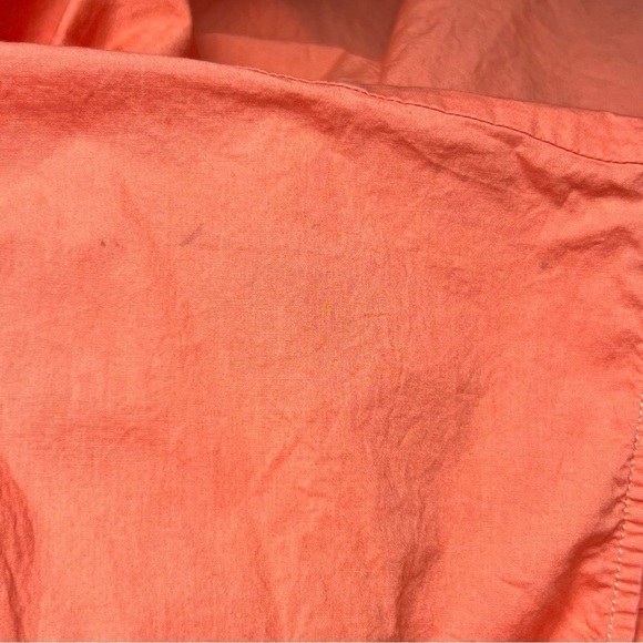 DEREK LAM Coral Cotton Smocked Ruched Tie Waist Short Sleeve Flare Mini Dress 12 - Picture 13 of 13